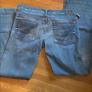 7 for all Mankind Dojo Wide Leg distressed Lexie